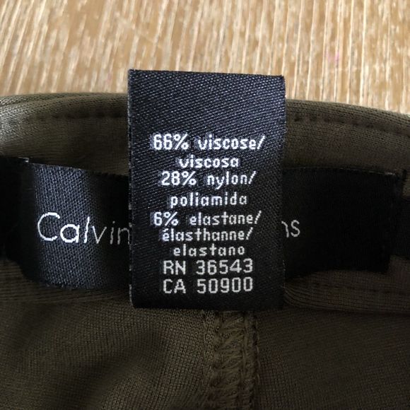 Calvin Klein Jeans Ponte Pants Womens 6 Skinny Leg Dark Green Stretchy Leggings - Picture 10 of 12
